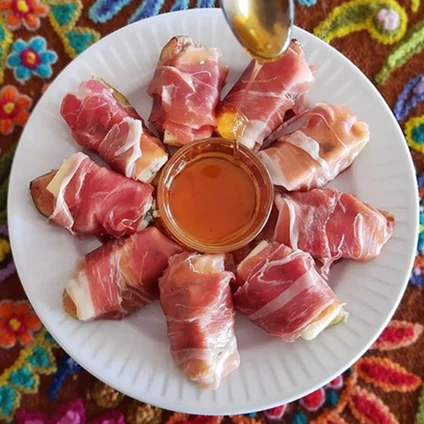 Cone de parma com creme de figo